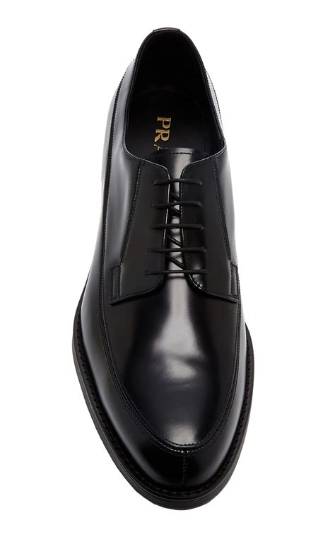 prada spazzolato derby loafers